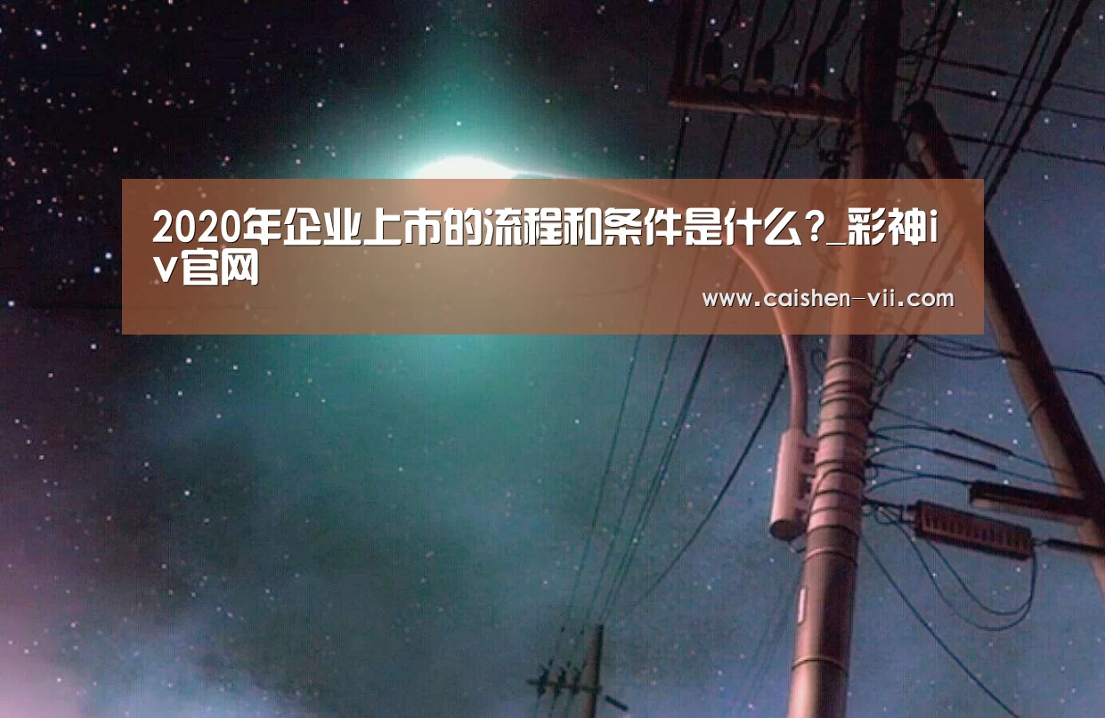 2020年企业上市的流程和条件是什么?_彩神iv官网(图1) 彩神iv官网
